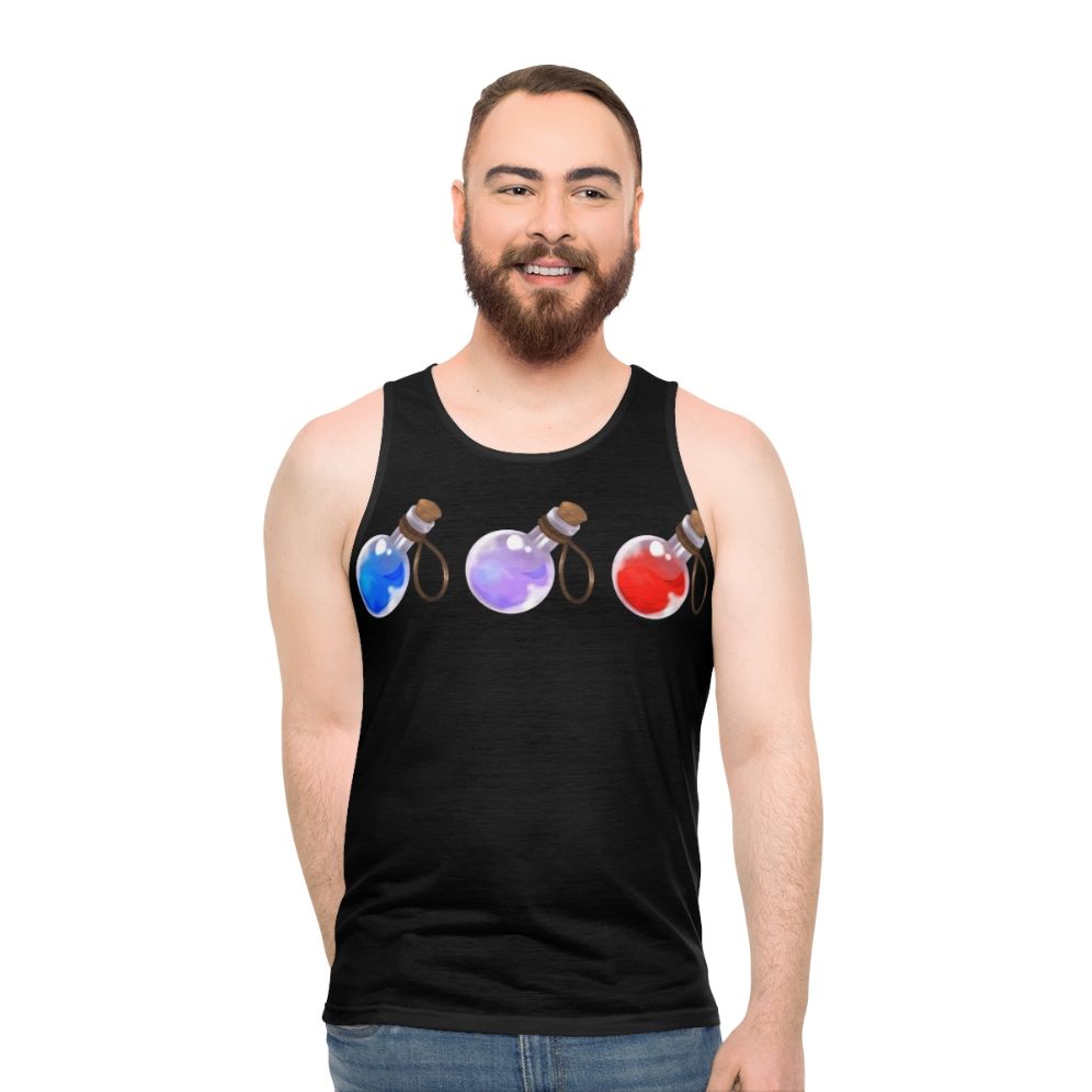 Unisex fantasy potion tank top with cute design