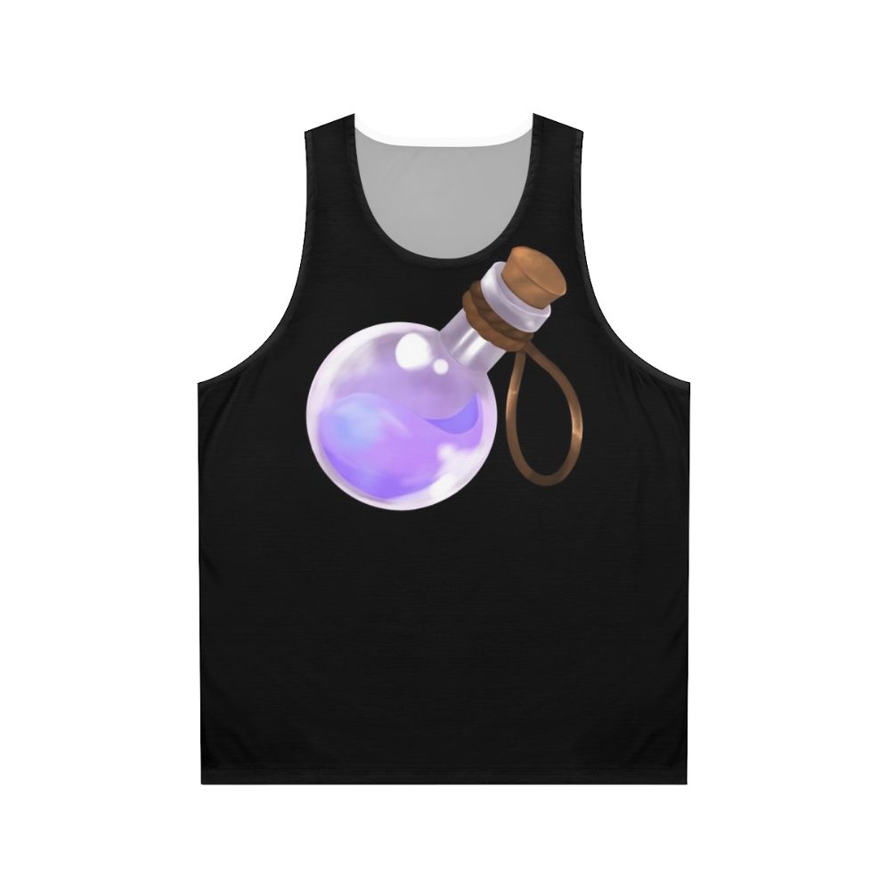 Unisex tank top with fantasy potion design
