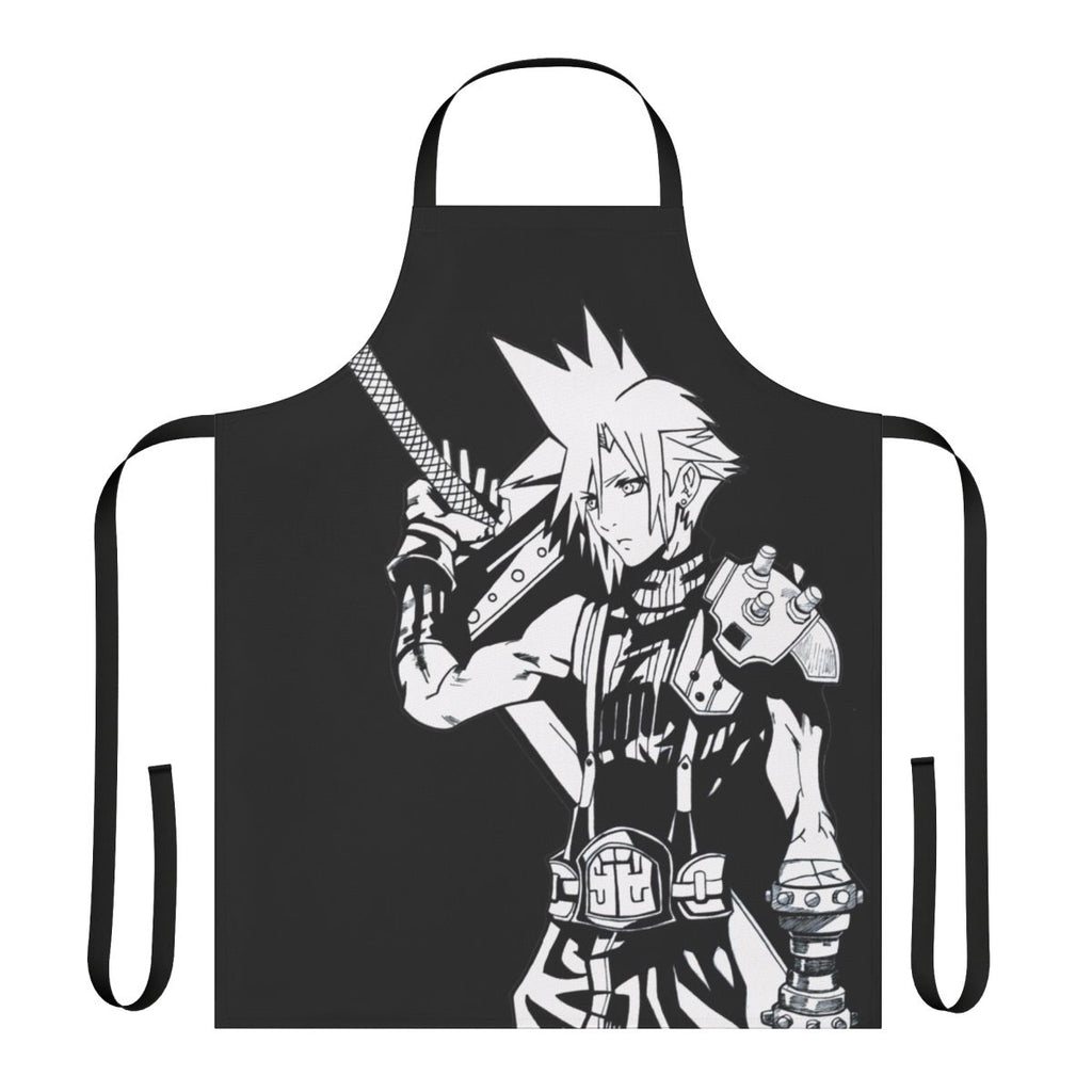 Fantasy-inspired sword design apron for video game enthusiasts