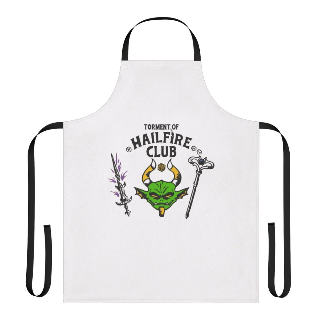 Fantasy tabletop gaming apron featuring Nicol Bolas, the evil dragon planeswalker from Magic: The Gathering