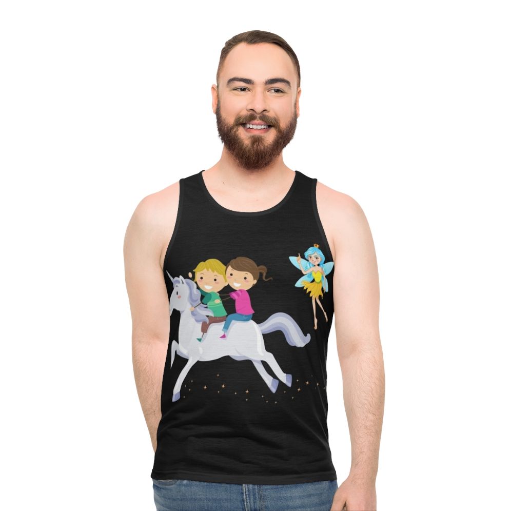 Unisex tank top with fantasy animal and lightning dragon design
