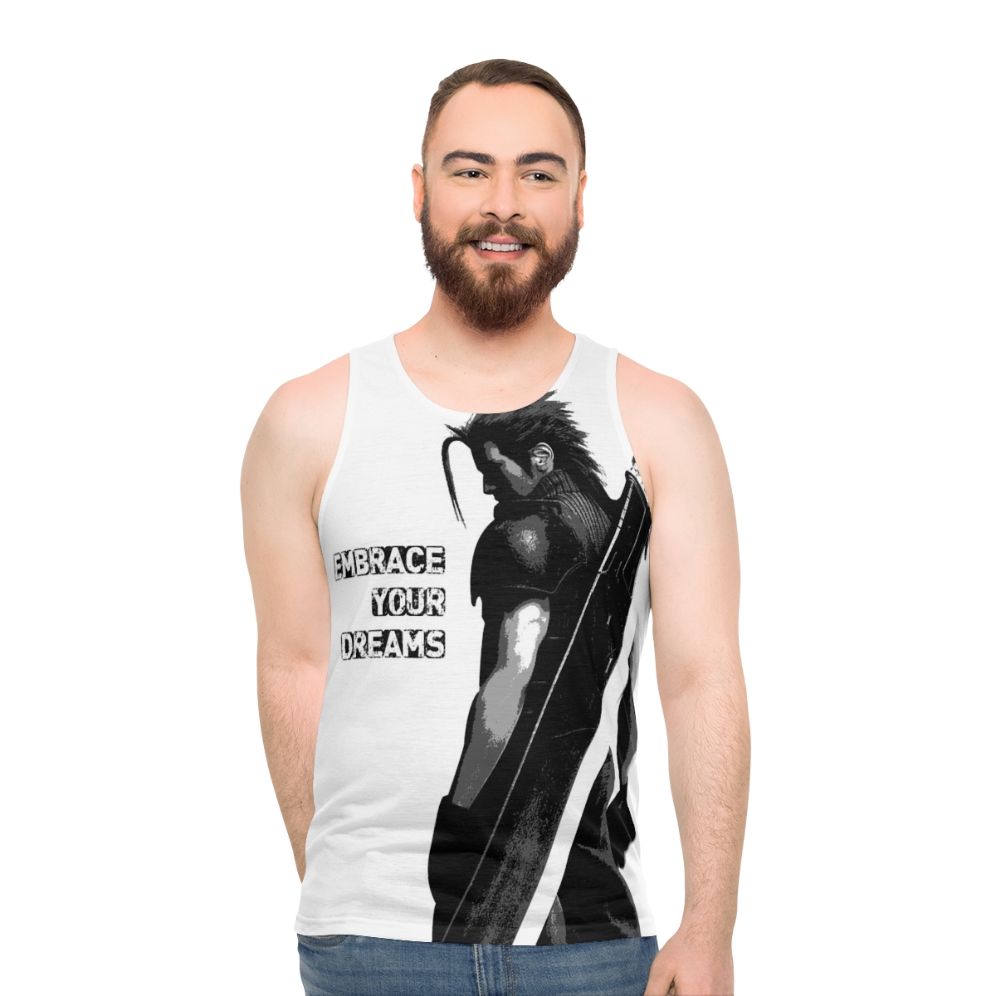 Fantasy inspired unisex tank top with video game characters