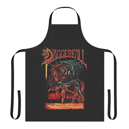 Daggerfall-themed apron with fantasy video game design