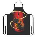 Fantasy wizard apron with demon design, perfect for the kitchen