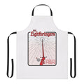 Farewell-themed white apron for cooking and baking, featuring a light bringer design