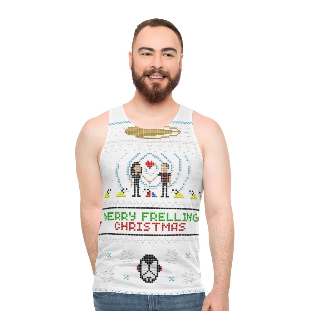 Farscape inspired ugly christmas sweater unisex tank top