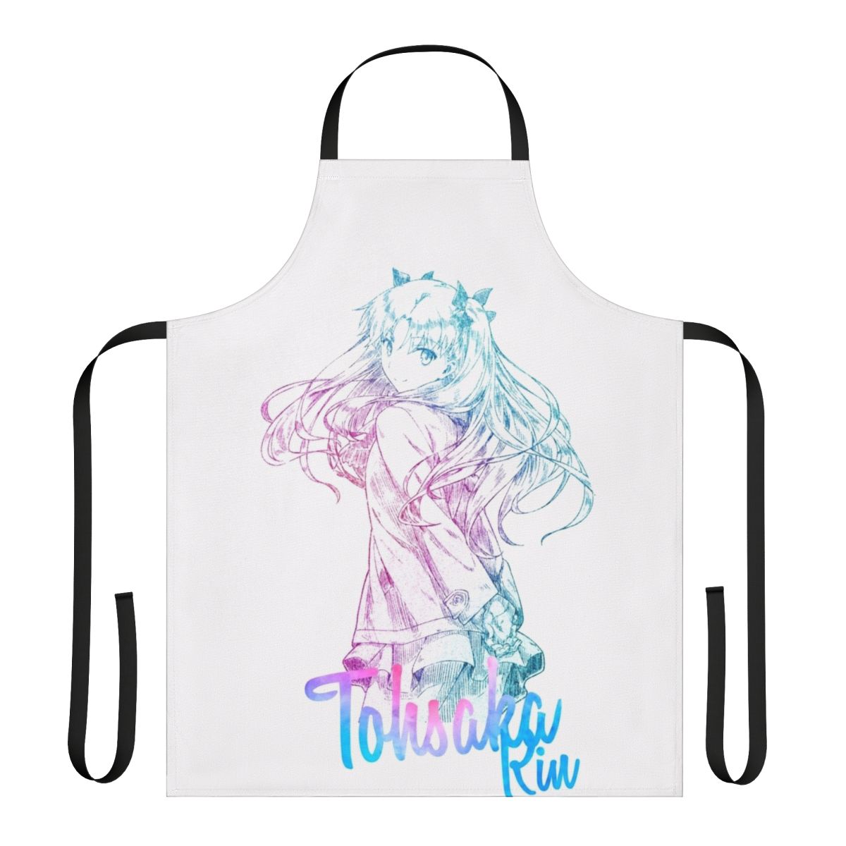 Fate-themed anime apron featuring Rin Tohsaka character