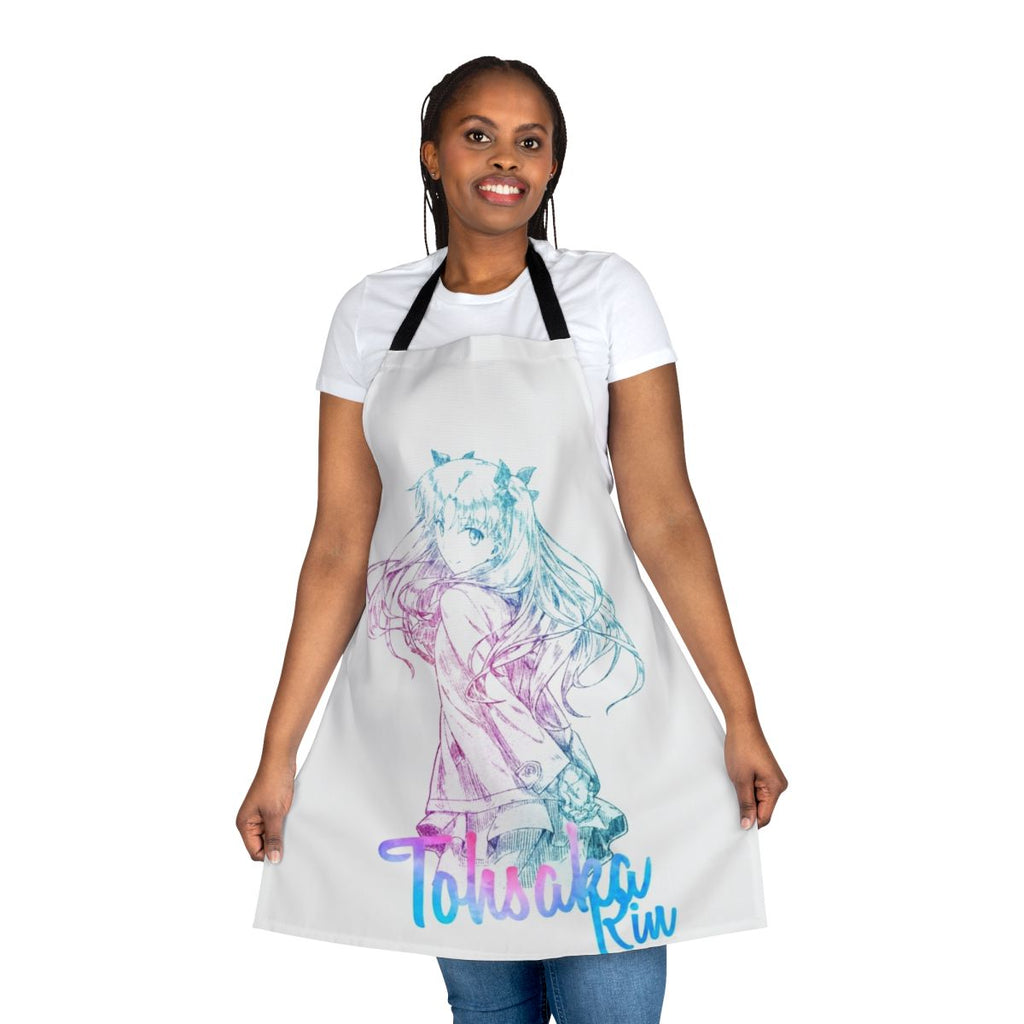 Fate-themed anime apron featuring Rin Tohsaka character