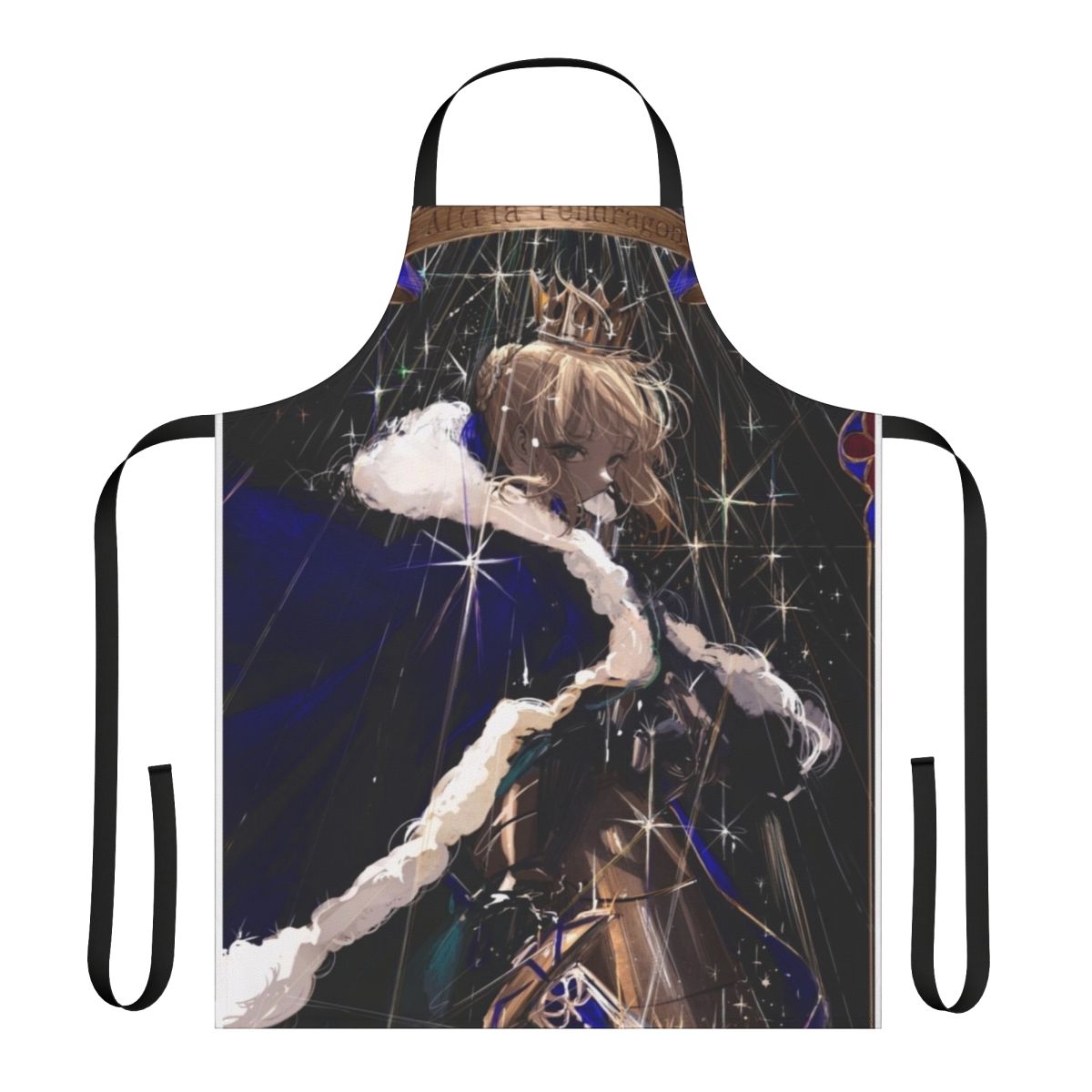 Fate anime-inspired apron with Saber character design