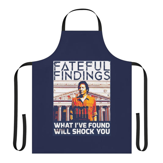 Fateful Findings inspired apron featuring a unique design for indie movie fans