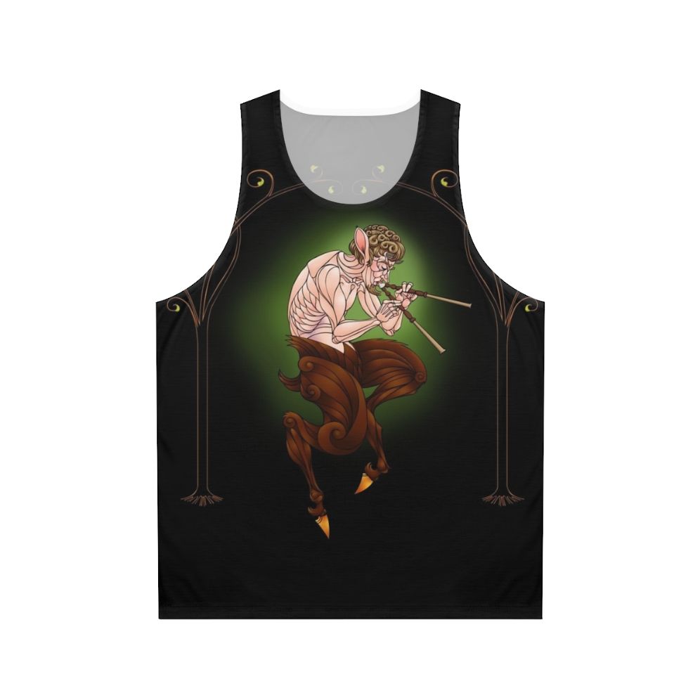 Faun-inspired unisex tank top featuring mythical creature design
