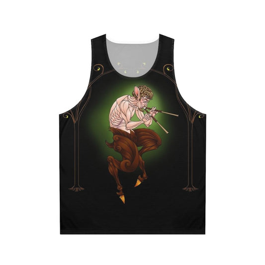 Faun-inspired unisex tank top featuring mythical creature design