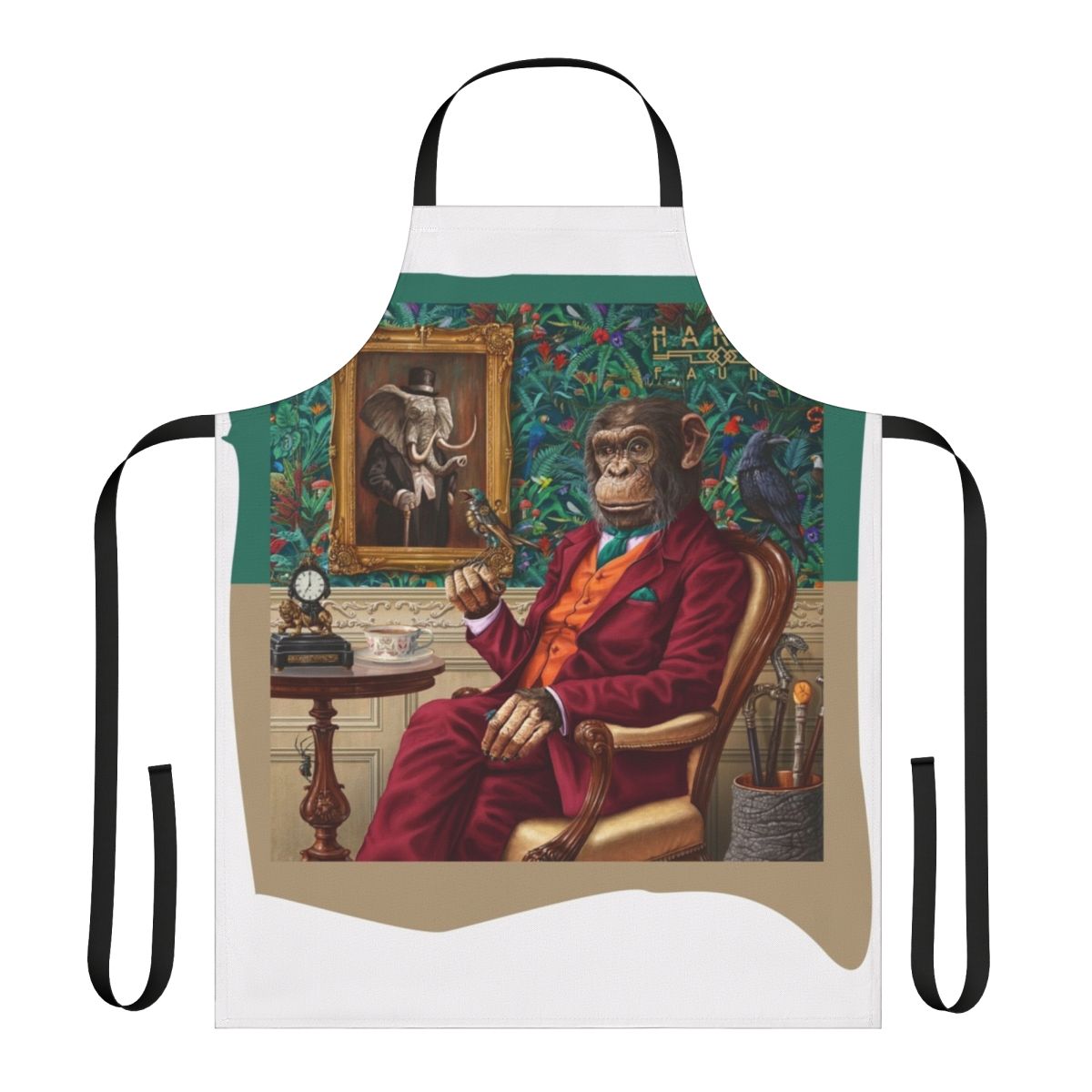 Fauna inspired apron featuring the Haken band logo