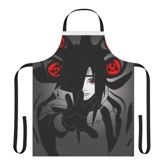 A black apron with the words "Fear M U" printed on it, perfect for horror fans in the kitchen.