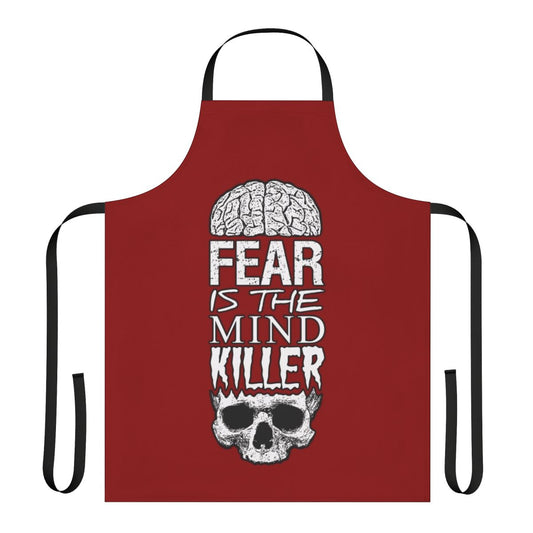Fearless Strength Apron featuring a bold fear is the mind killer design