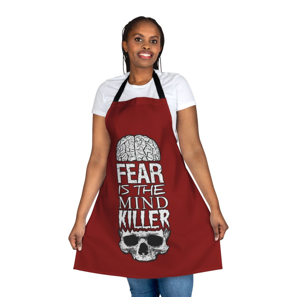 Fearless Strength Apron featuring a bold fear is the mind killer design