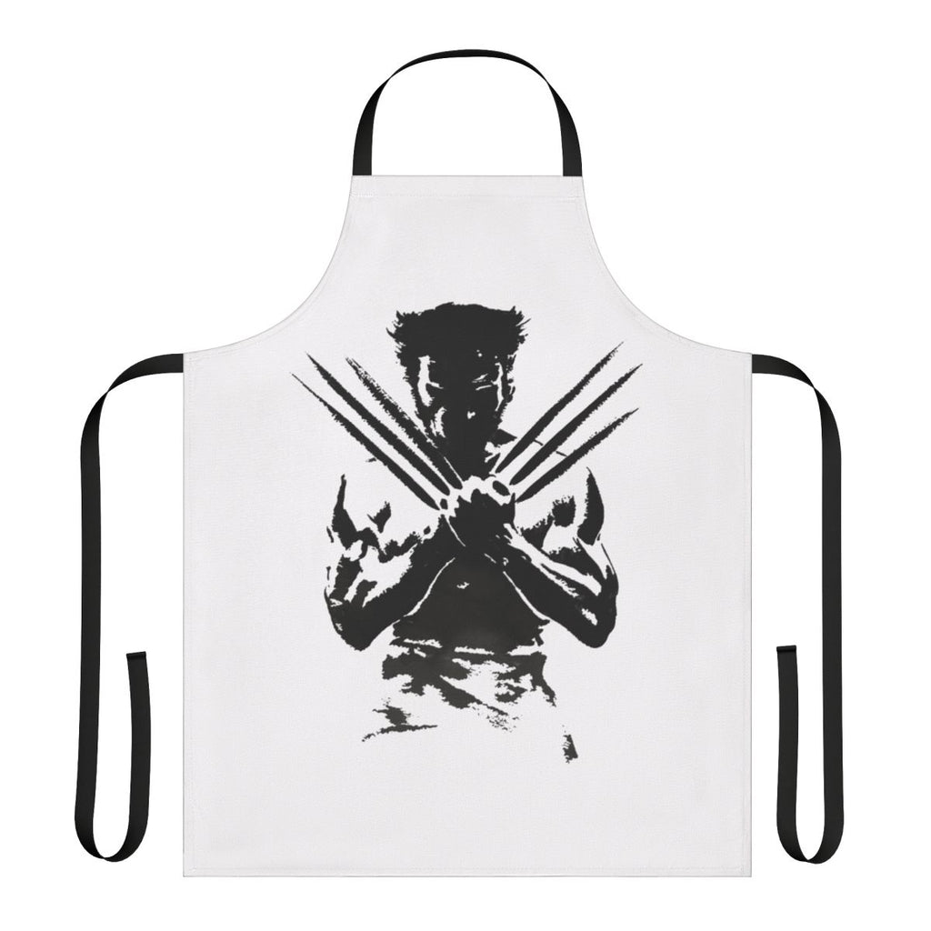 Claws Apron with dark, fantasy-inspired design featuring wolf, beast, and superhero elements
