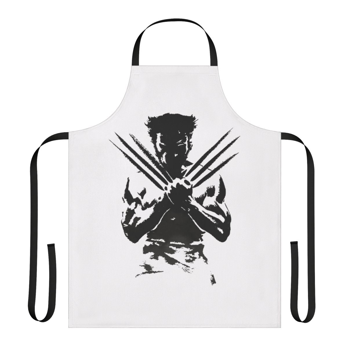 Claws Apron with dark, fantasy-inspired design featuring wolf, beast, and superhero elements