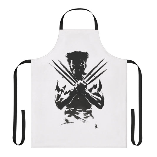 Claws Apron with dark, fantasy-inspired design featuring wolf, beast, and superhero elements