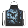 Microraptor feathered dinosaur illustration on a high-quality kitchen apron