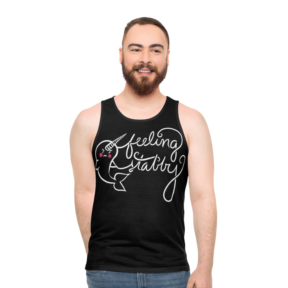 Feeling Stabby Narwhal Unisex Tank Top