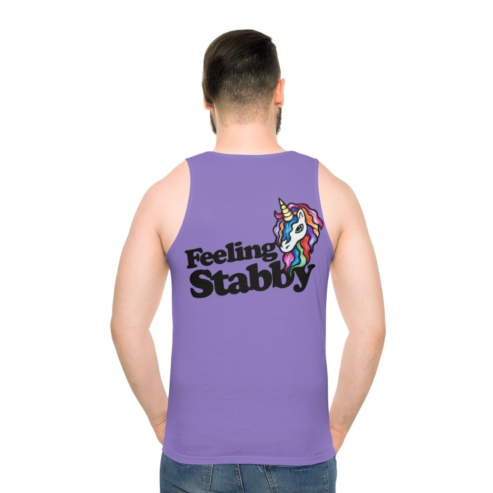 Feeling Stabby Retro Unicorn Unisex Tank Top