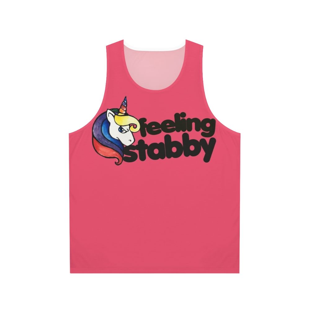Feeling Stabby Sassy Unicorn Retro Tank Top