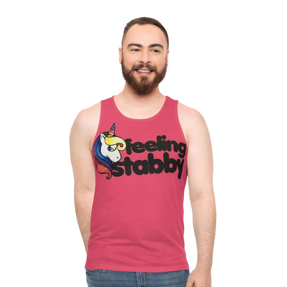 Feeling Stabby Sassy Unicorn Retro Tank Top