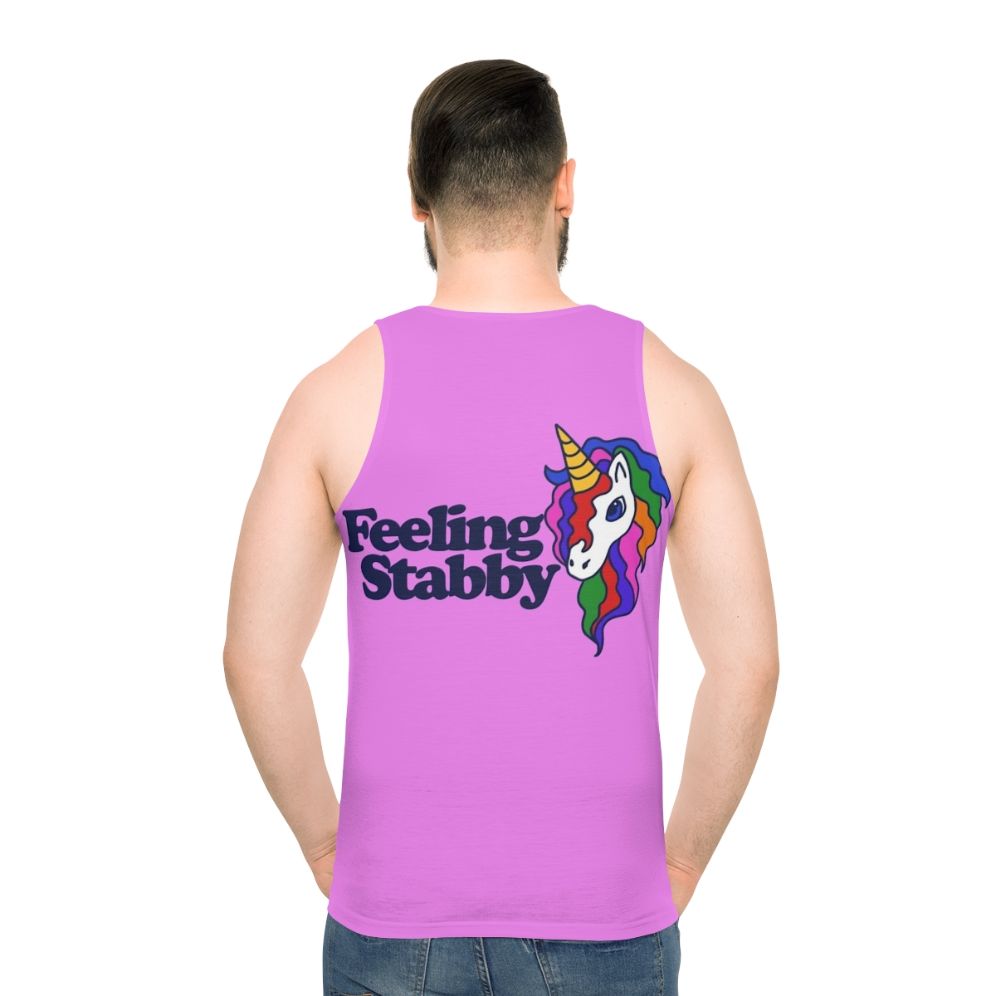 Feeling Stabby Unisex Tank Top with Sassy Unicorn Design