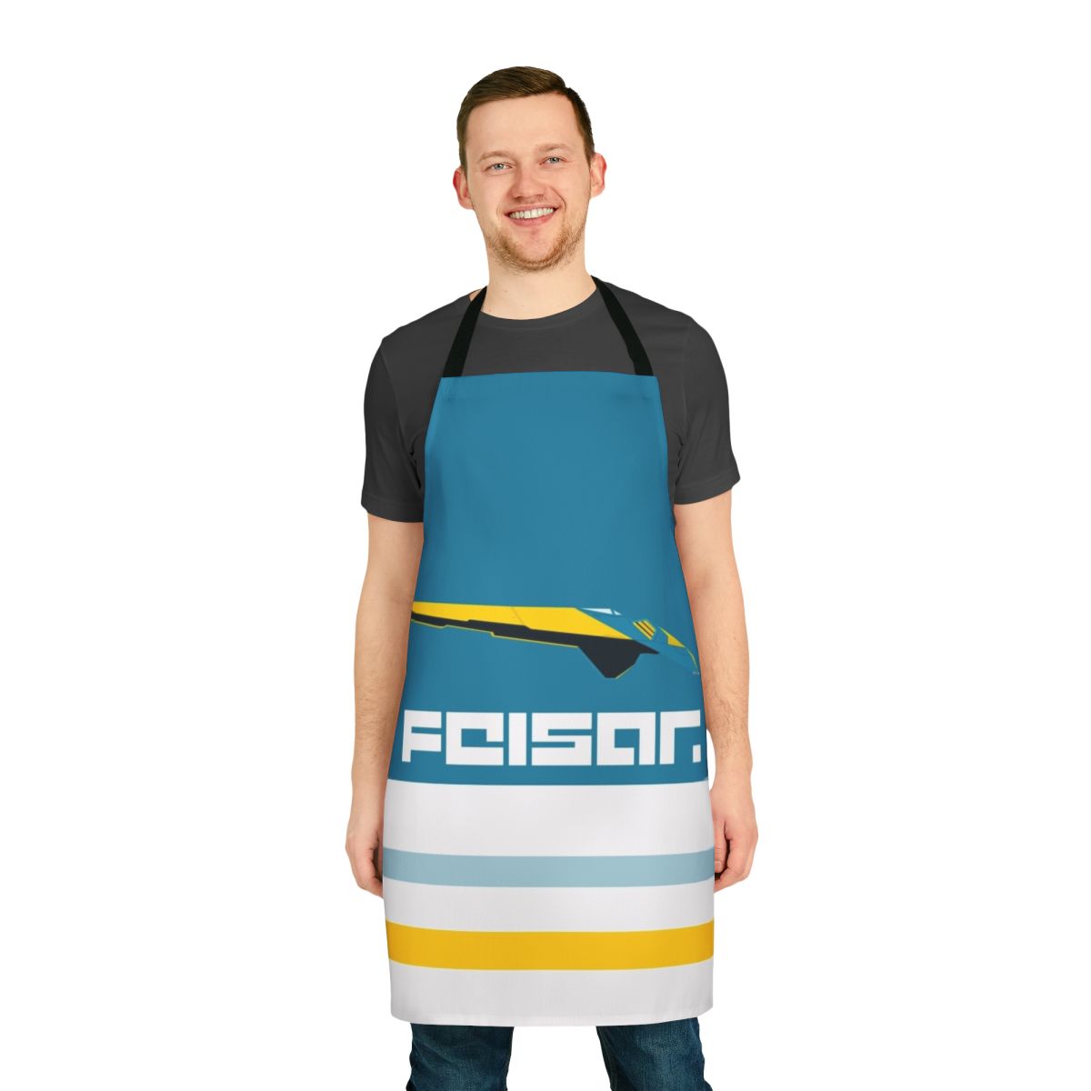 Wipeout Feisar racing game themed apron for gamers and kitchen enthusiasts
