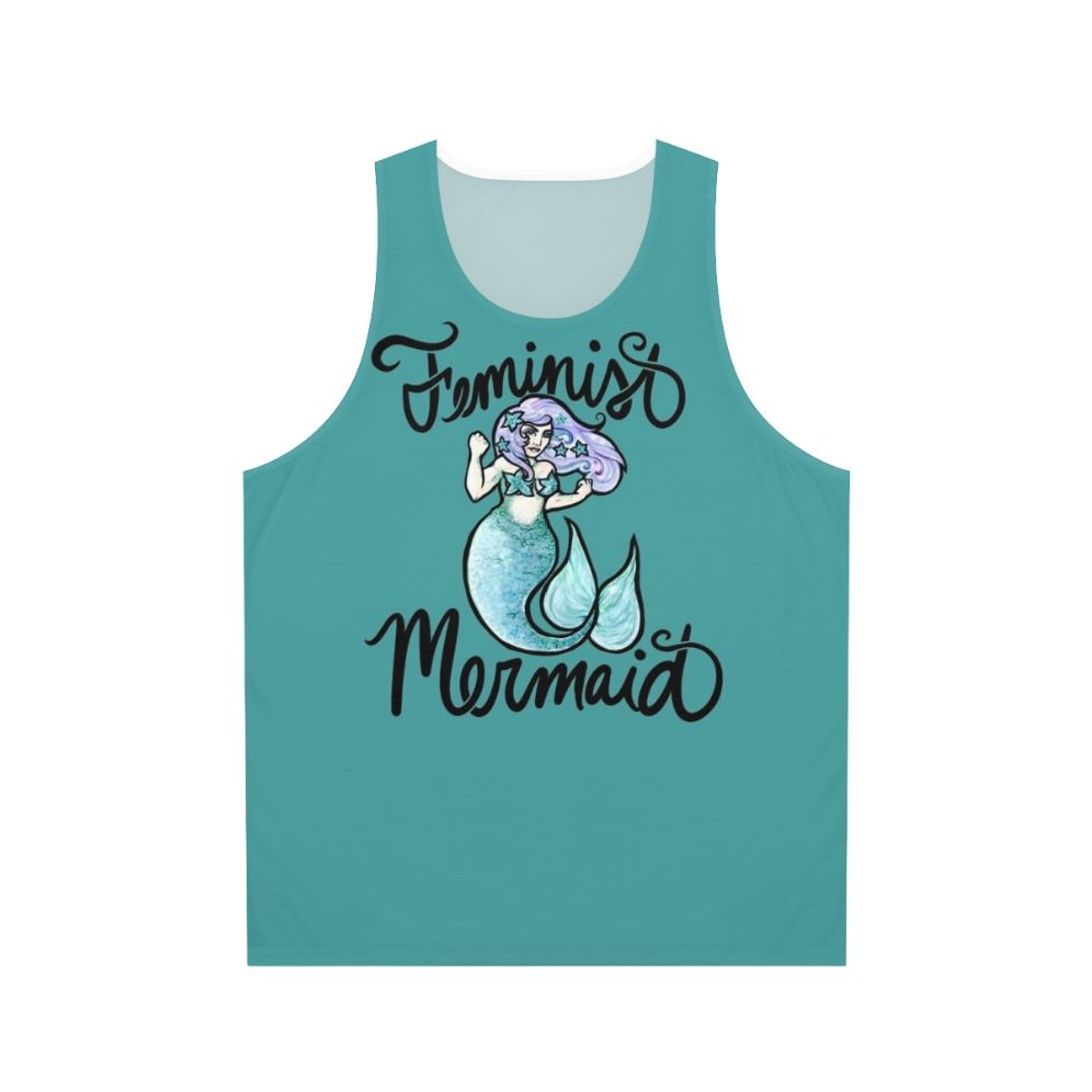 Feminist mermaid unisex tank top