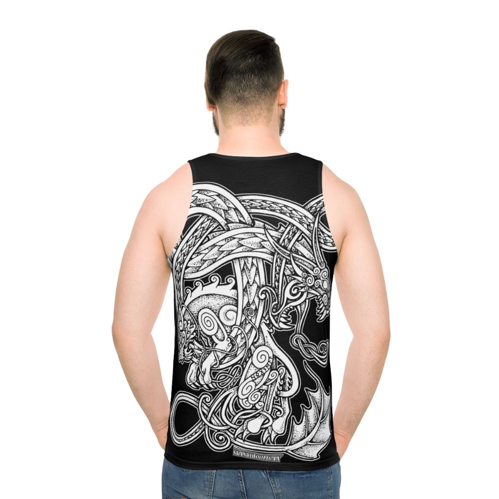 Fenrir and Jormungandr Norse Mythology Unisex Tank Top