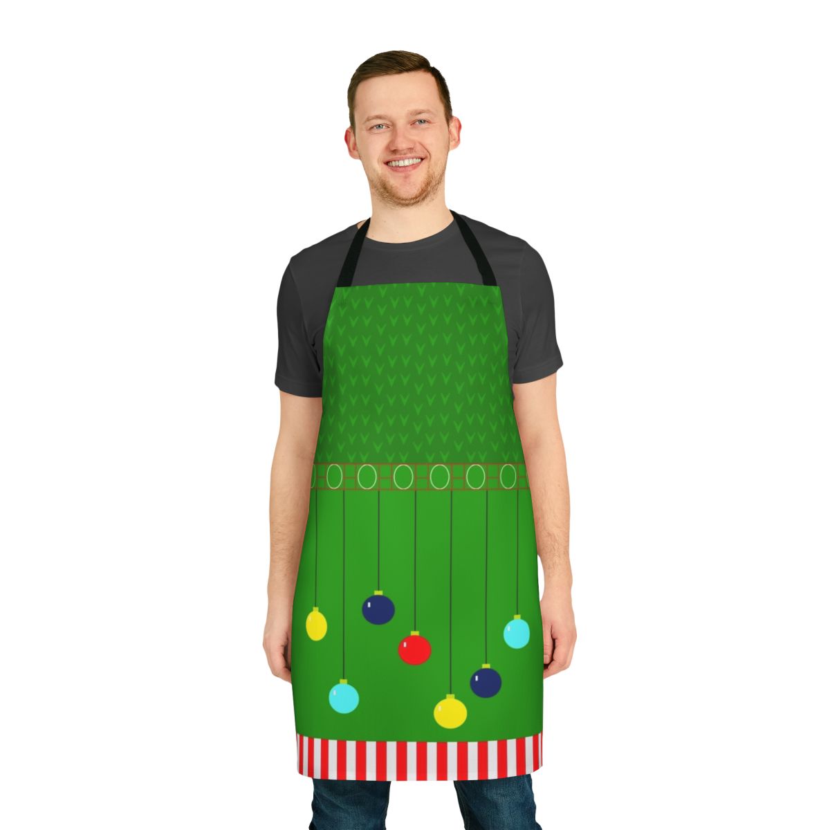 Arthur Claus Sweater Apron featuring a whimsical holiday design