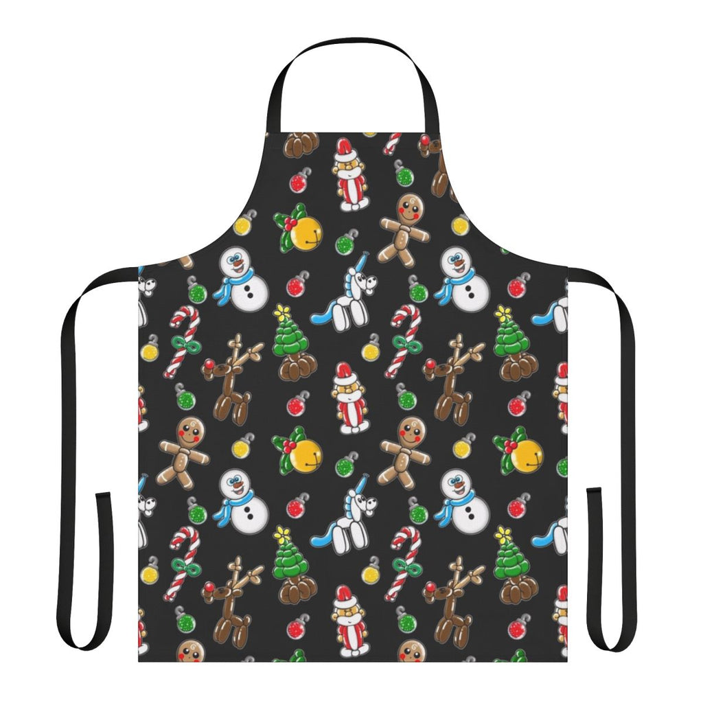 An apron featuring colorful balloons, perfect for holiday parties and balloon twisting.