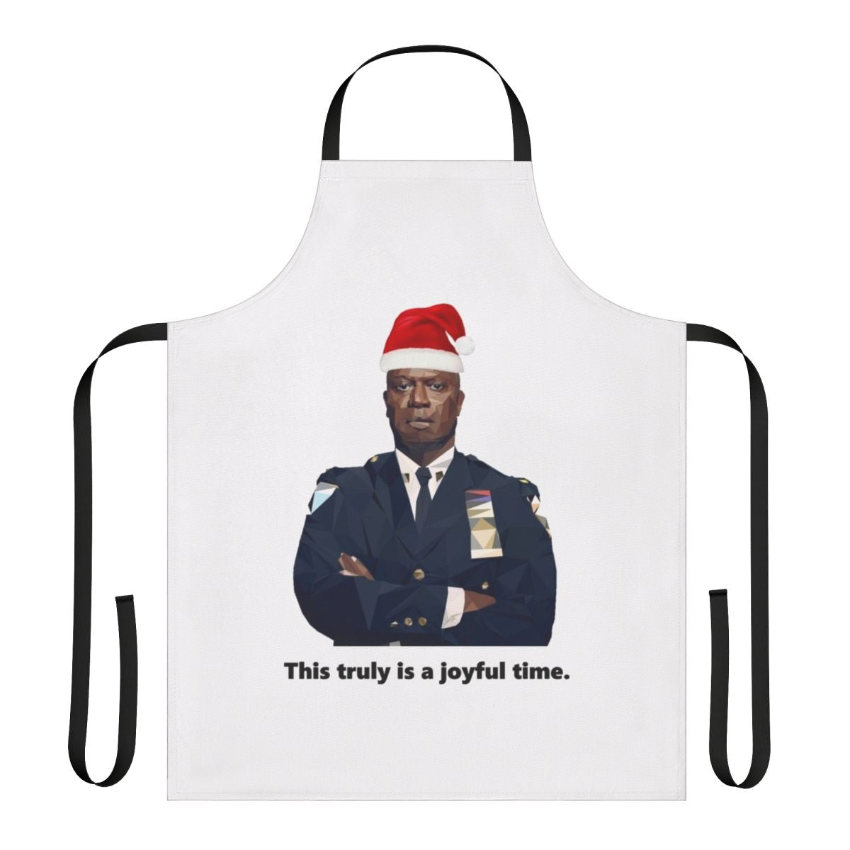 Finely crafted holiday apron featuring a festive design inspired by the beloved TV comedy series Brooklyn Nine-Nine.