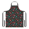 Colorful christmas apron with flower, music, and holiday patterns