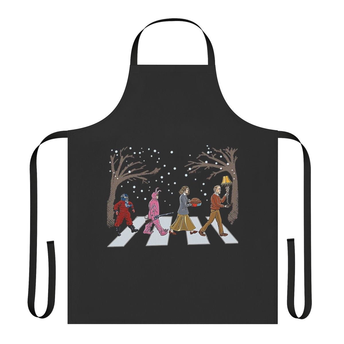Vintage-inspired Christmas Story t-shirt apron with iconic movie references
