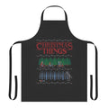 A festive Christmas-themed apron with a Stranger Things inspired design.