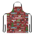 Apron featuring collage of characters and quotes from the classic holiday comedy movie National Lampoon's Christmas Vacation.