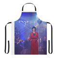 Enya-themed Christmas apron with winter and music design