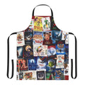 Festive apron featuring a collage of iconic Christmas movie scenes and characters