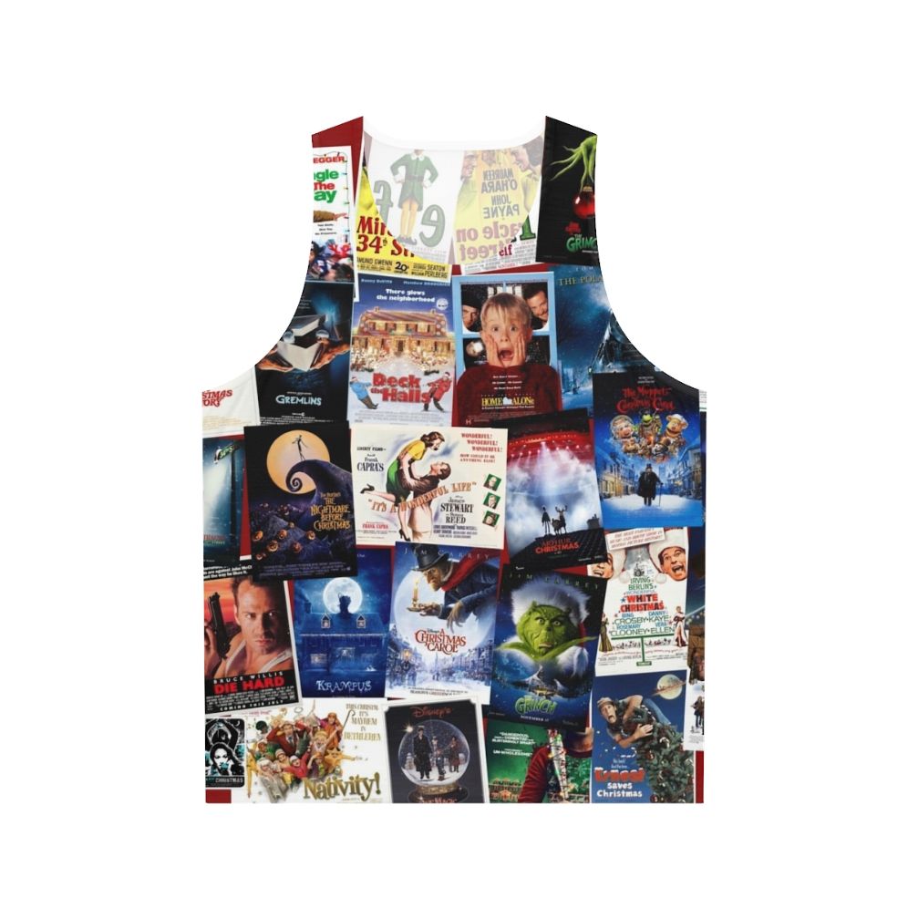 Festive Film Collage Unisex Christmas Tank Top