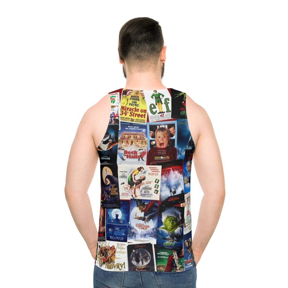 Festive Film Collage Unisex Christmas Tank Top