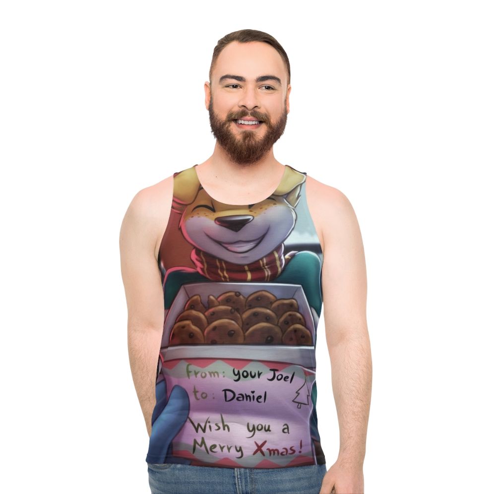 Festive Furry Weekend Dog Unisex Christmas Tank Top