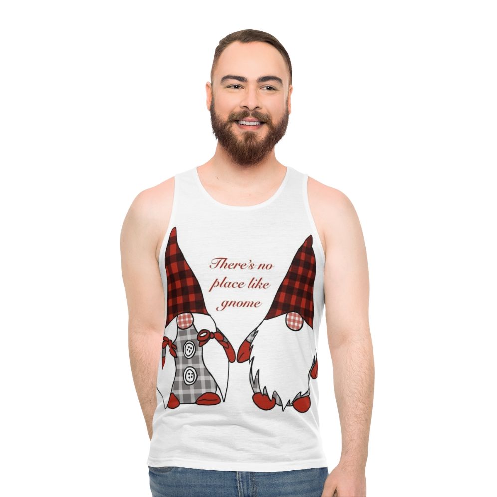 Festive gnome unisex tank top