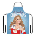 A colorful and whimsical mermaid-themed apron perfect for the Christmas season