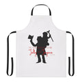 Muppets-themed holiday apron featuring Kermit the Frog, Tiny Tim, and Christmas motifs