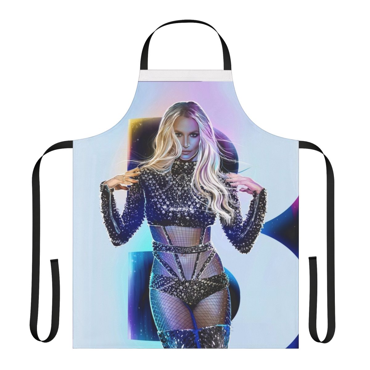 Shine Apron featuring a festive music-inspired design