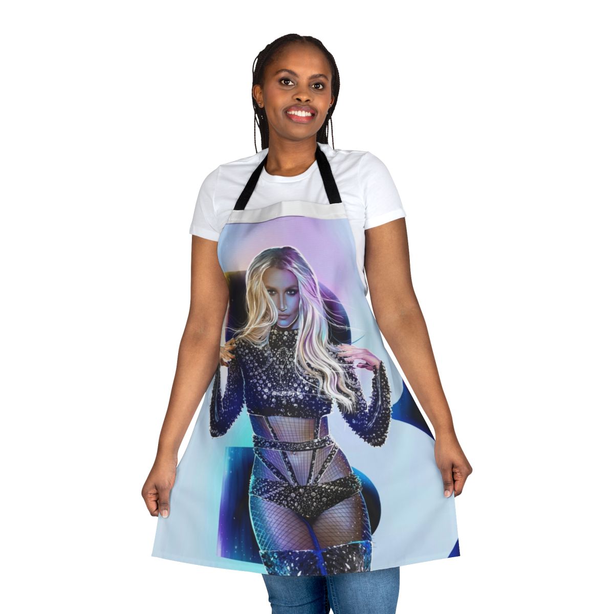 Shine Apron featuring a festive music-inspired design