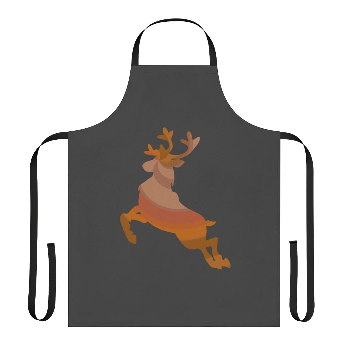 Reindeer-themed apron with colorful, abstract, and beautiful legendary animal artwork